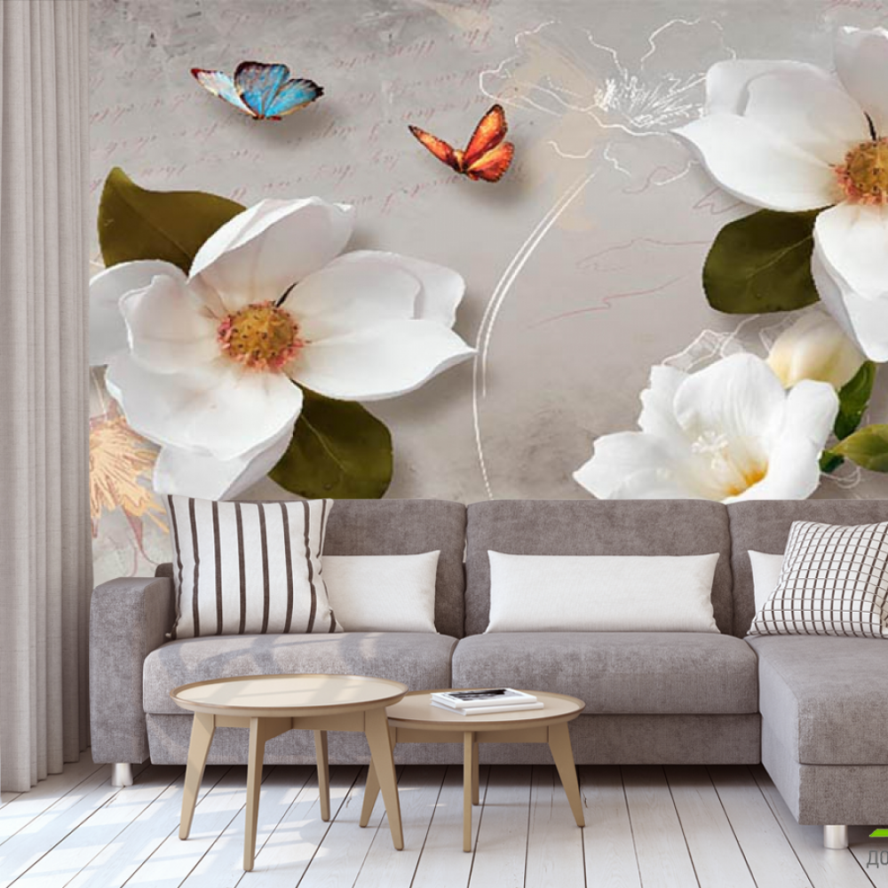 Обои Орхидеи 03-001 Цветы фотообои (Walldeco): фото, зображення, колір, малюнок