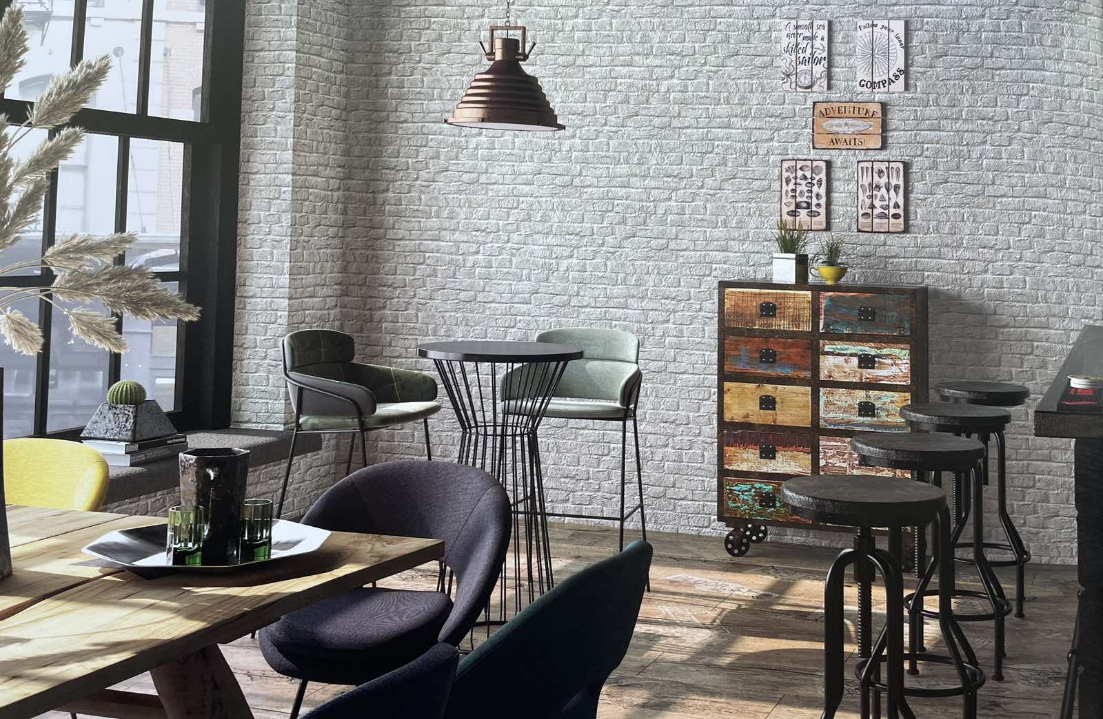 Зовнішній вигляд шпалери Loft superior Marburg для стін