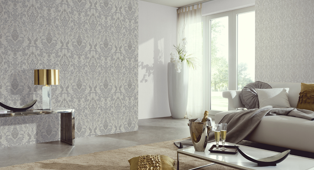 Внешний вид и картинка обоев Damask Crepe P+S International для стен