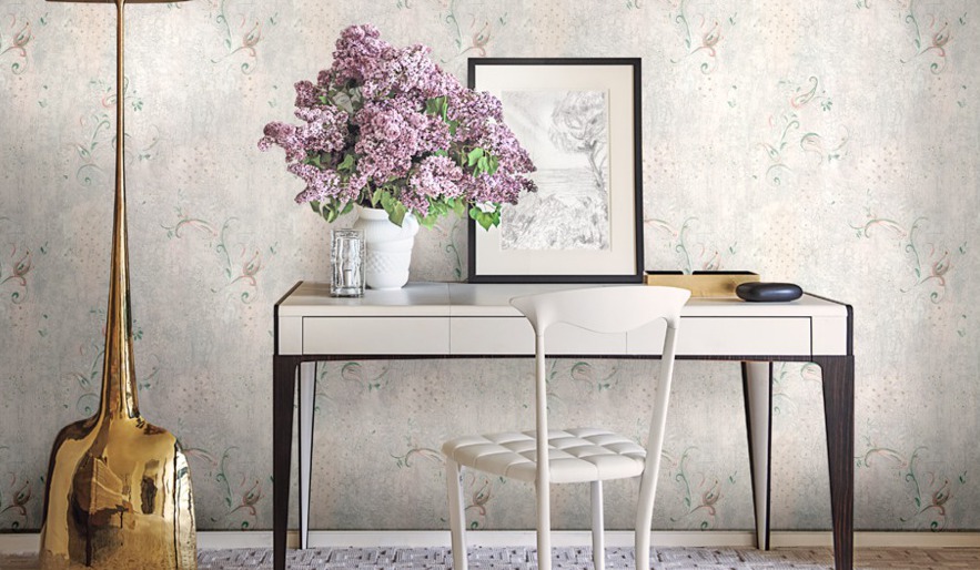Внешний вид и картинка обоев Satin Flowers Murella Zambaiti Parati для стен